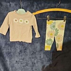 Little Co. Floral Long Sleeve Shirt and Leggings Set Grow Wild And Free